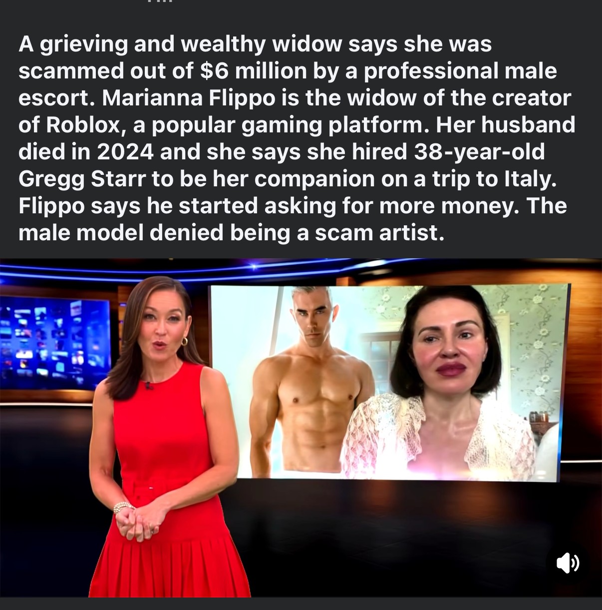 Roblox creator's widow Marianne Flippo says she was scammed out of $6 million by a male escort